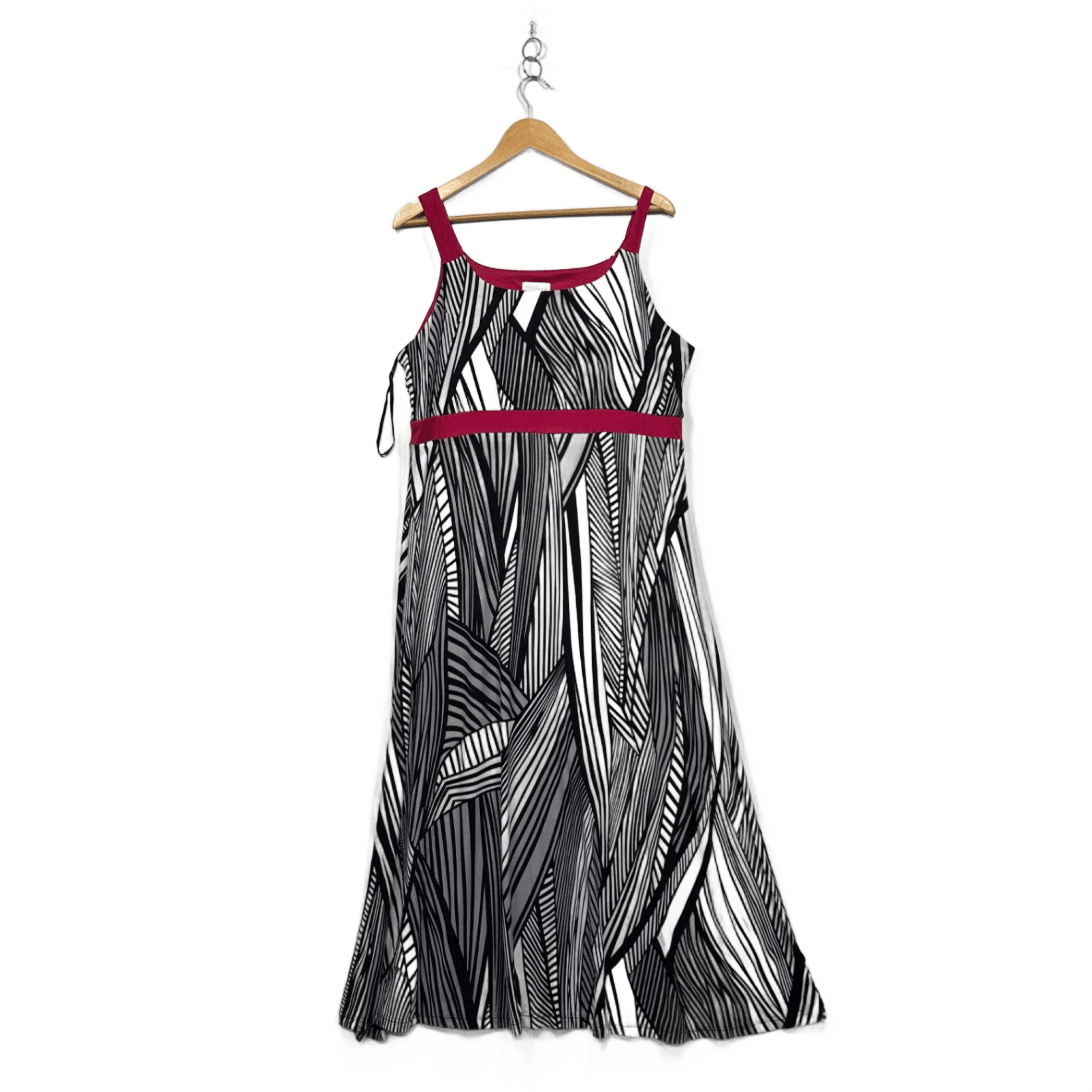 Millers Womens Black White Red Sleeveless Maxi Size 18 Dress