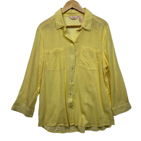 Millers Striped Cotton Shirt - Size 18