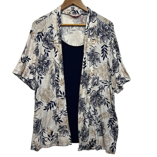 Millers Cream Floral Shirt - Size 20