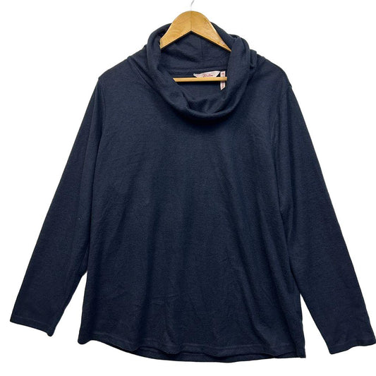 Millers Navy Cowl Neck Top - Size 20