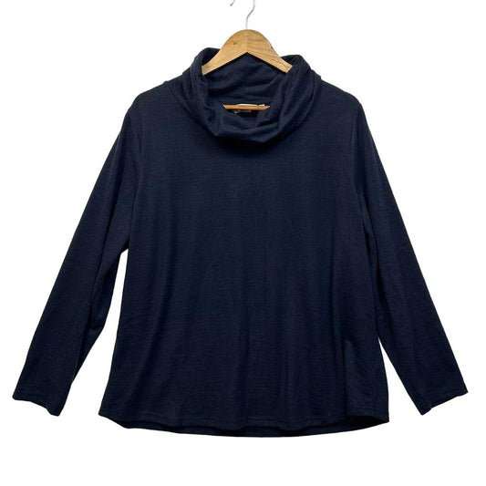 Millers Navy Cowl Neck Top - Size 22