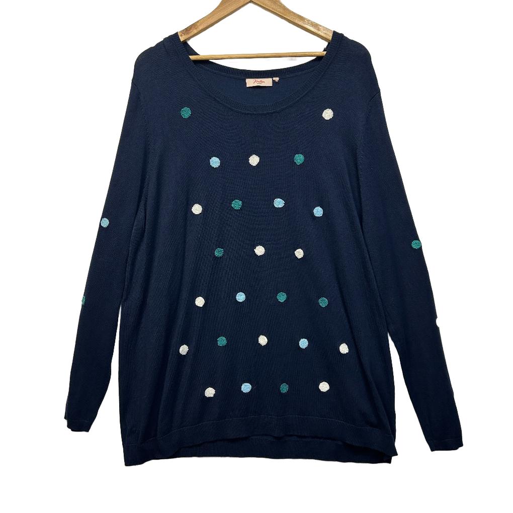 Millers Navy Spot Jumper - Size 16/18