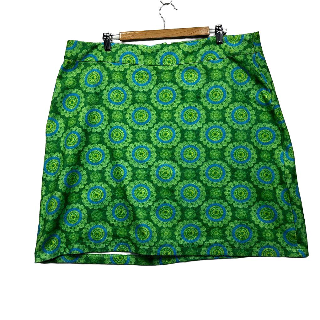 Misslook Green Print Cotton Skirt - Size 20/22/5XL