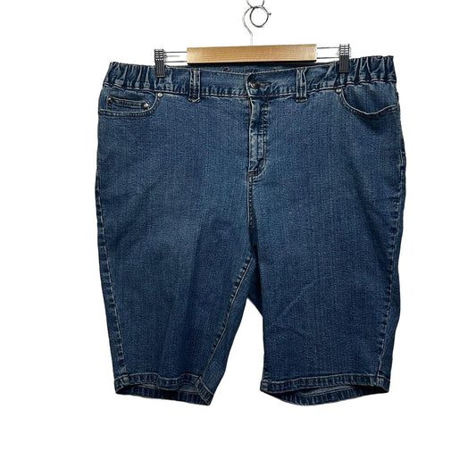 Moda Blue Plus Size Denim Shorts - Size 20