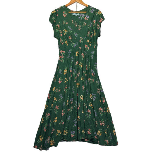 Mombasa Rose Green Floral Dress - Size XL