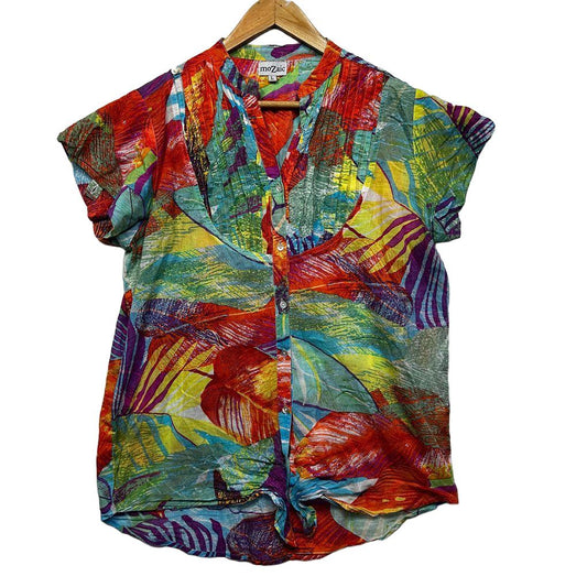 Mozaic Multicoloured Cotton Shirt - Size L