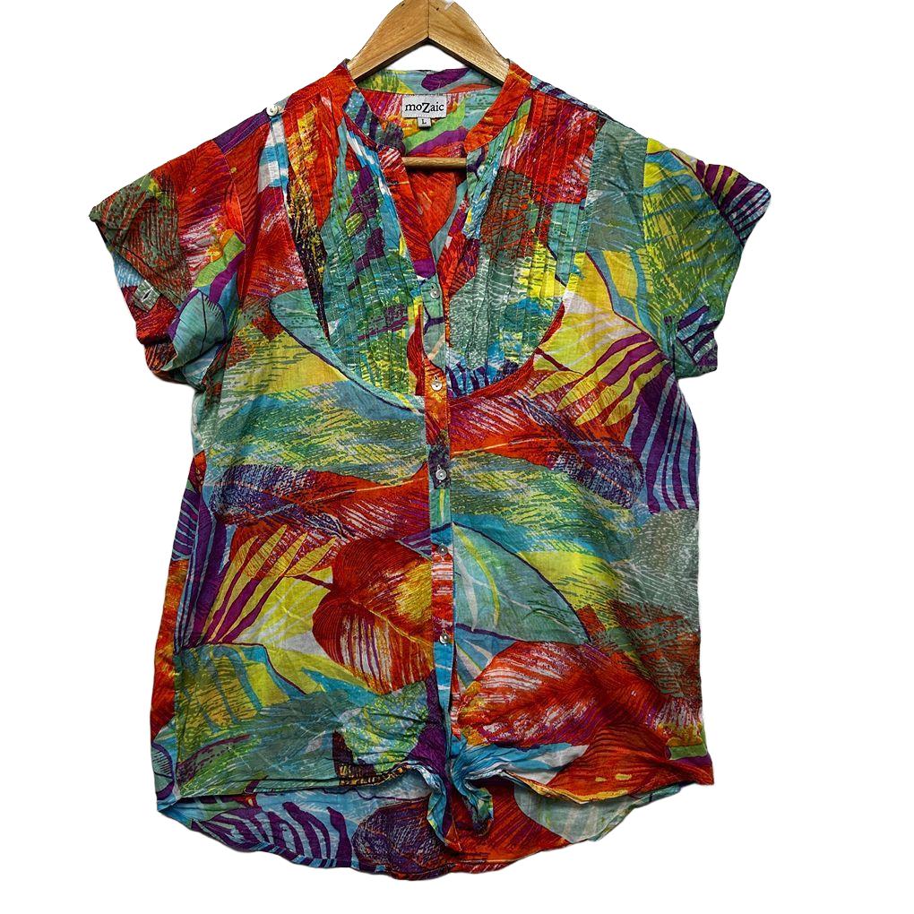 Mozaic Multicoloured Cotton Shirt - Size L