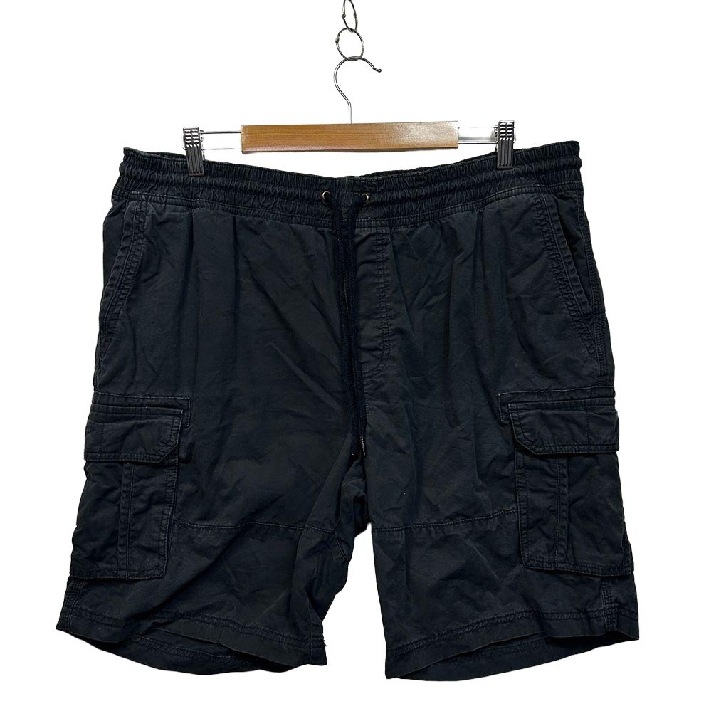 Mr Big Black Cotton Mens Cargo Shorts - Size 3XL