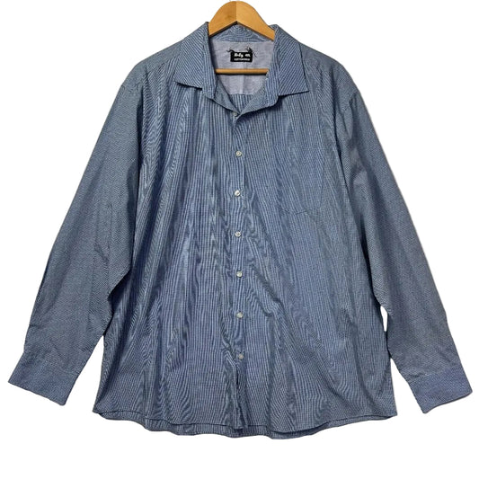 Mr Big Blue Cotton Shirt - Size 4XL