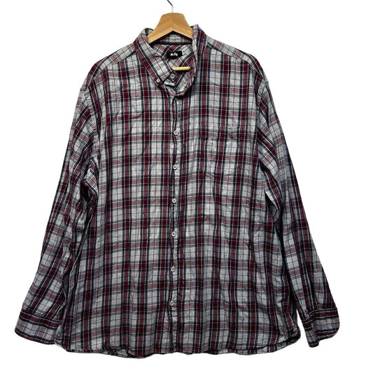 Mr Big Burgundy Cotton Mens Shirt - Size 3XL