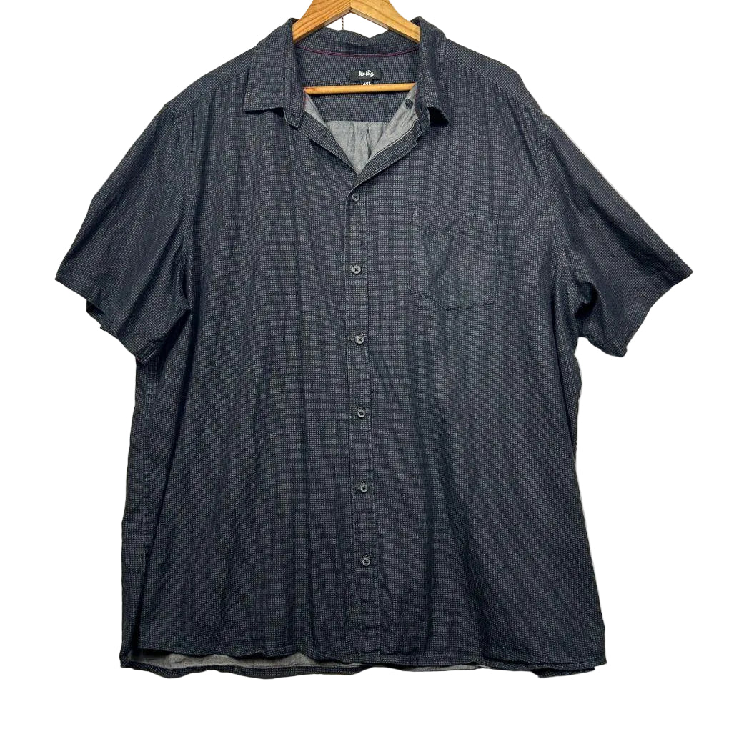 Mr Big Charcoal Cotton Short Sleeve Shirt - Size 4XL
