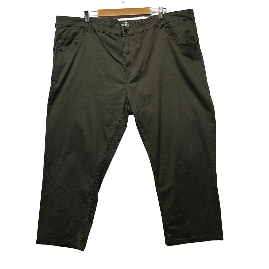 Mr Big Green Cotton Mens Straight Stretch Pants - Size 52