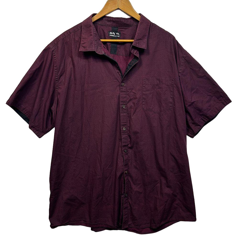 Mr Big Burgundy Cotton Shirt - Size 6XL