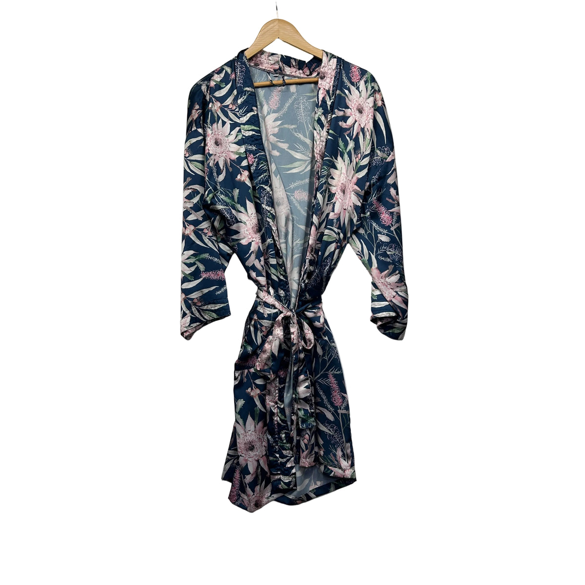 Multicoloured Floral Kimono Robe - Size M/L