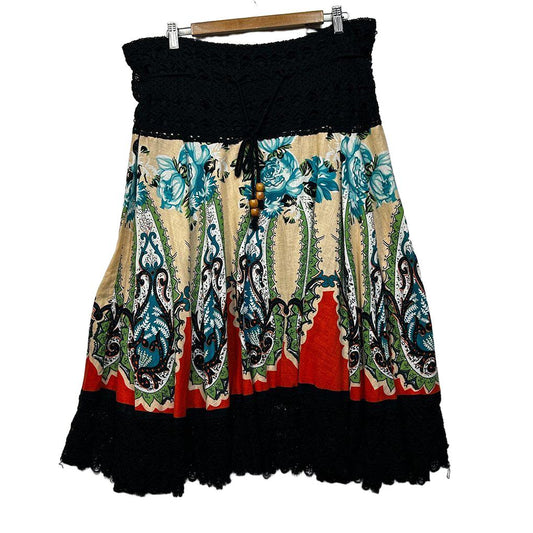 Paisley Cotton Skirt