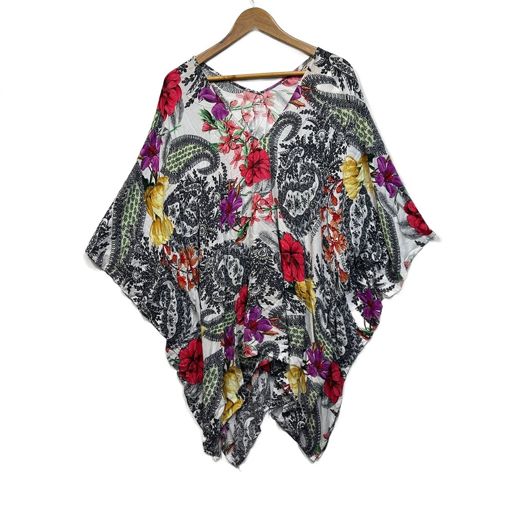 Multicoloured Paisley Kaftan -  One Size 16/18/20