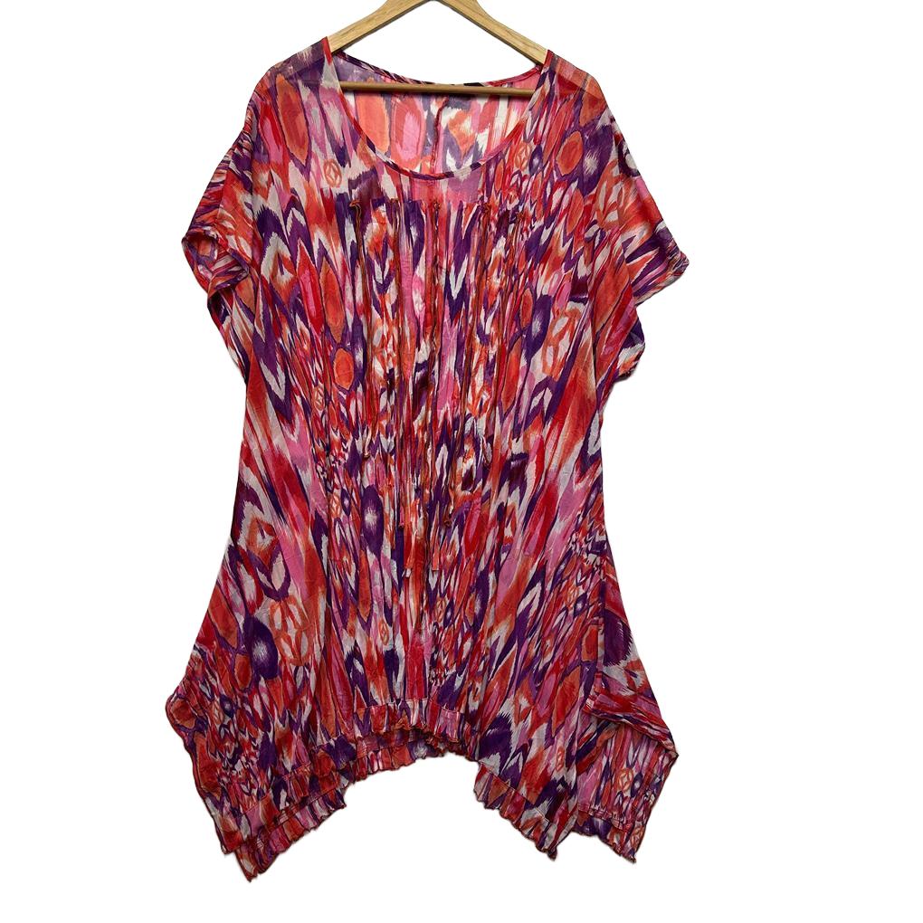Taking Shape Sheer Print Top - 16/18