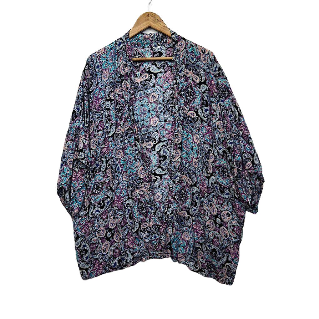 Multicoloured Paisley Kimono Top - One Size
