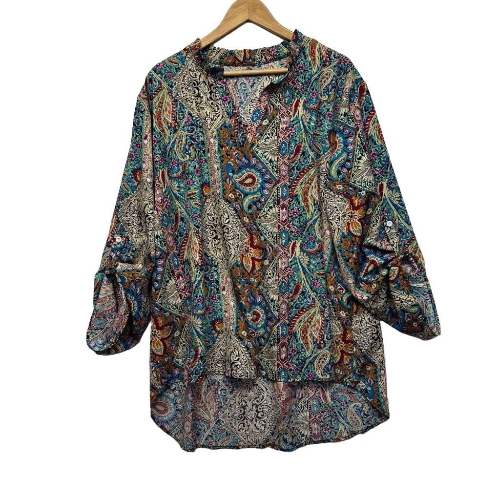 Multicoloured Paisley Top - Size 3XL