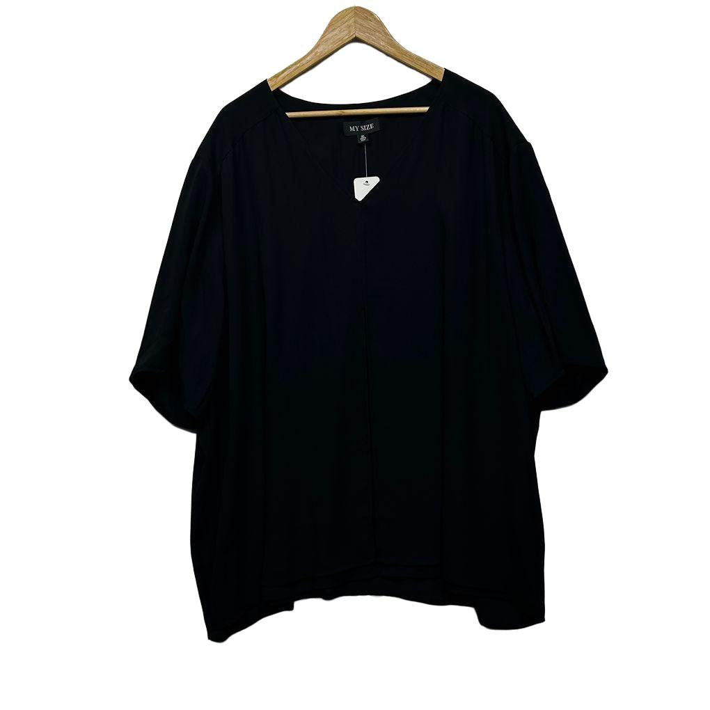 My Size Black Plus Size Top - Size XL/22 RRP 89.95