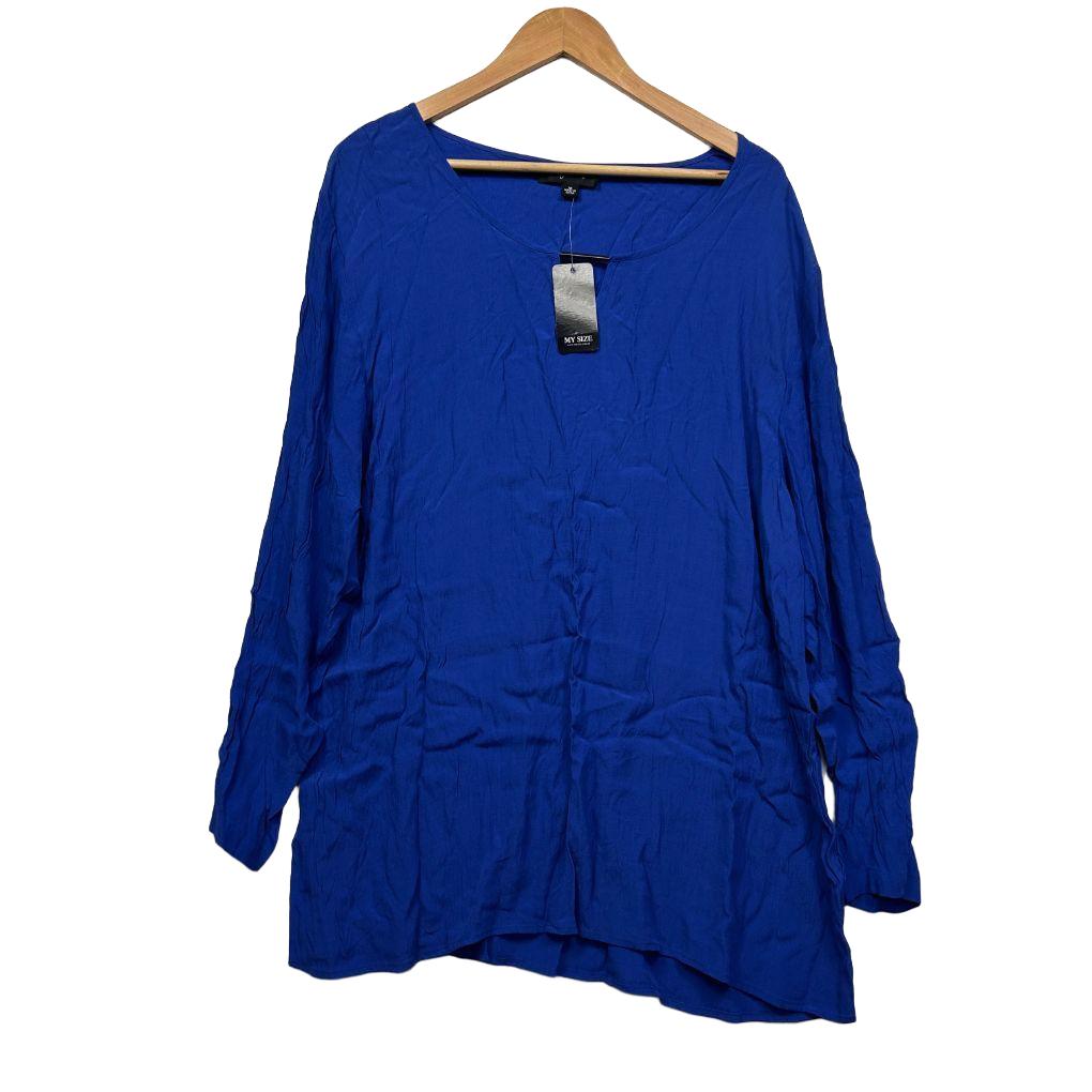 My Size Blue Long-Sleeve Top - Size 18/M