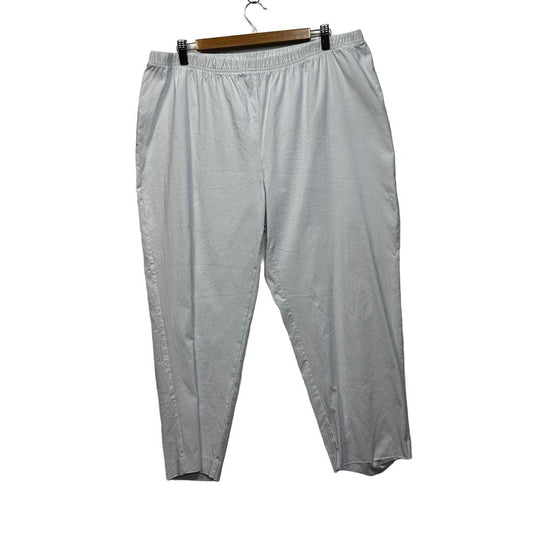 My Size White Cropped Pants - Size 18/M (Fault: Hem)