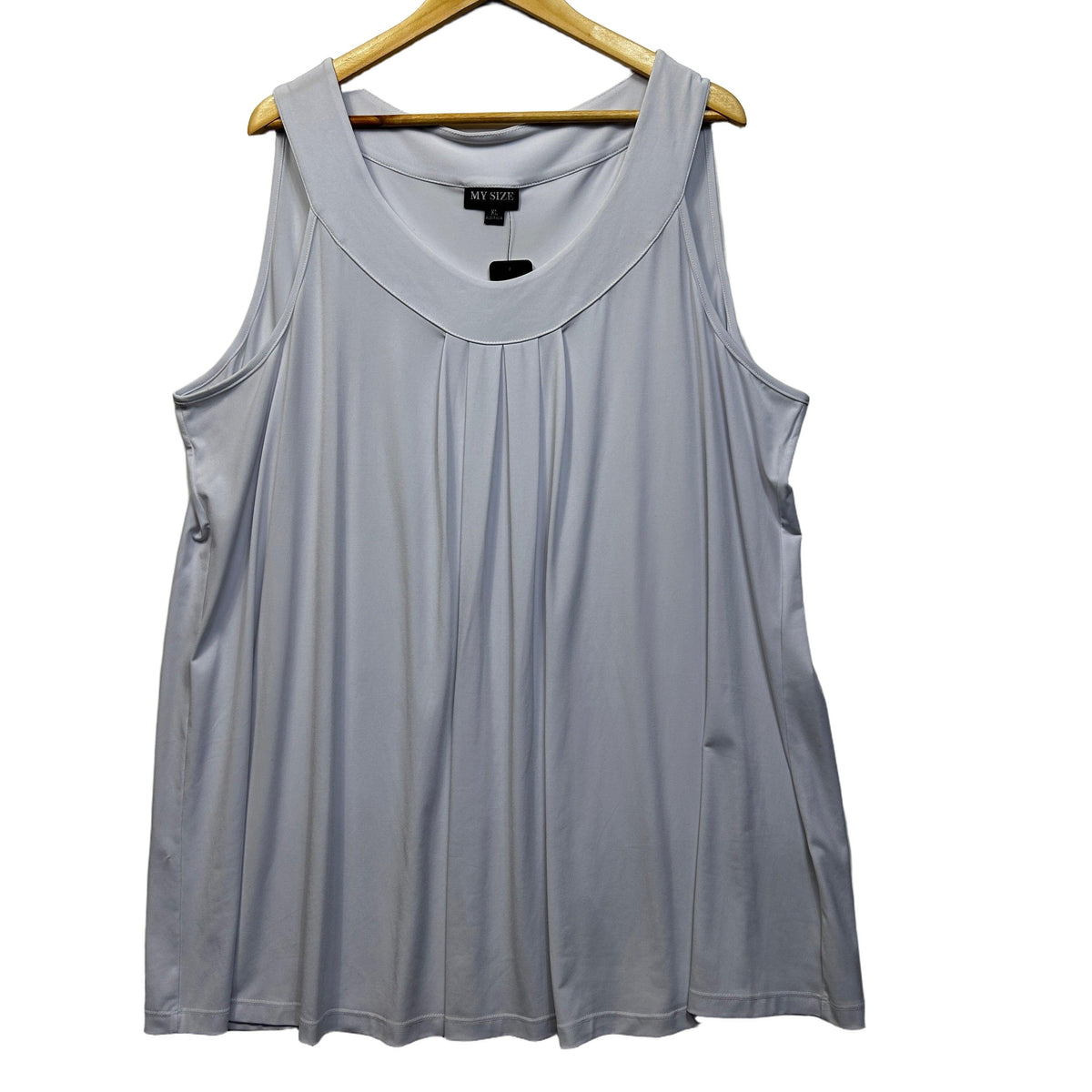 My Size White Plus Size Singlet Top - Size XL/22