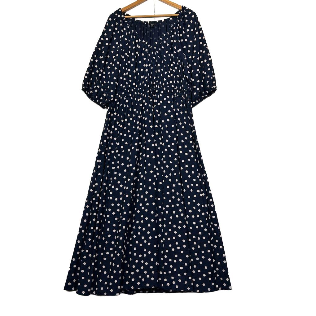 Target Navy Polka Dot Maxi Dress - Size 14