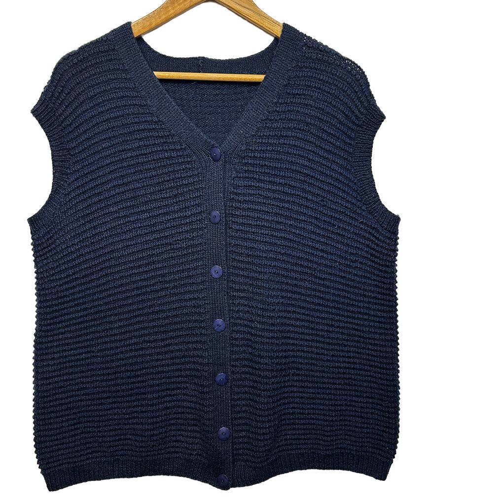 Navy Knit Vest - Size 20