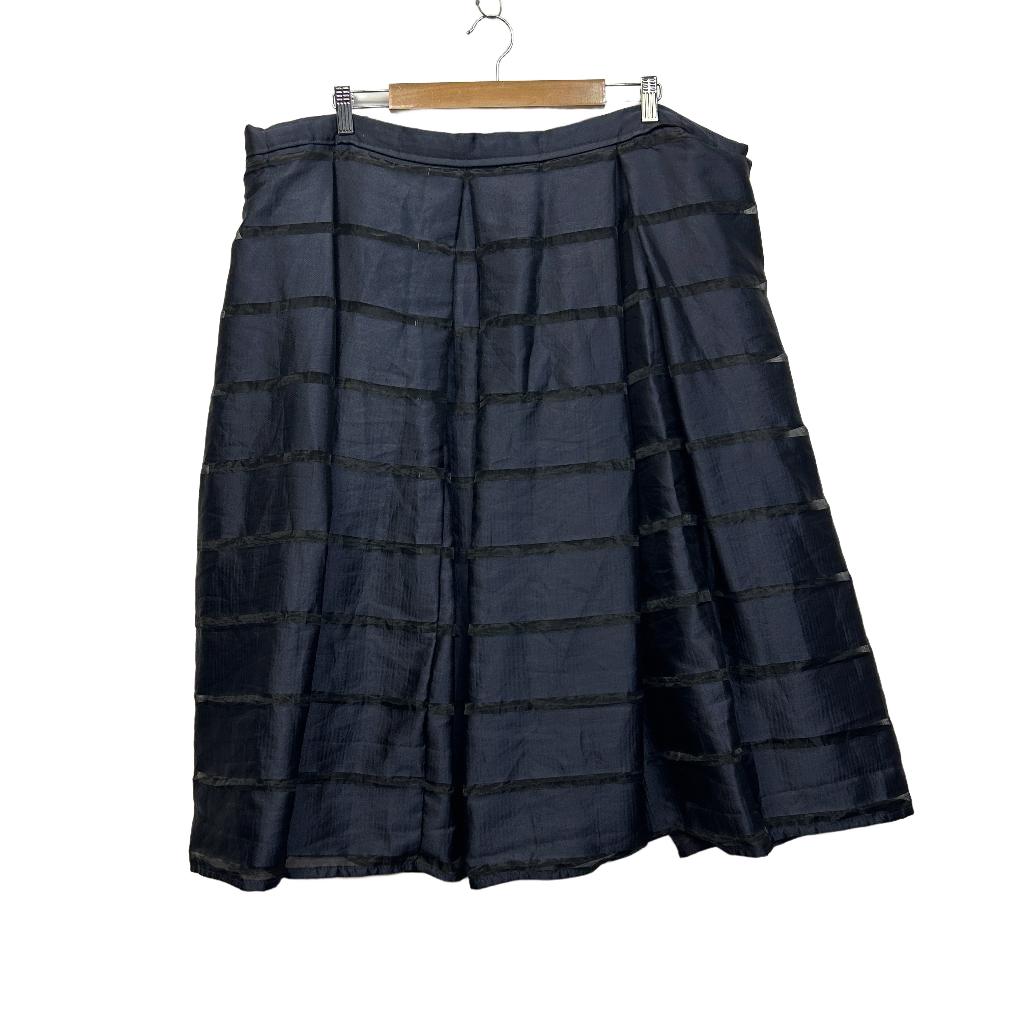 Handmade Navy Cocktail Skirt - Size 20/22