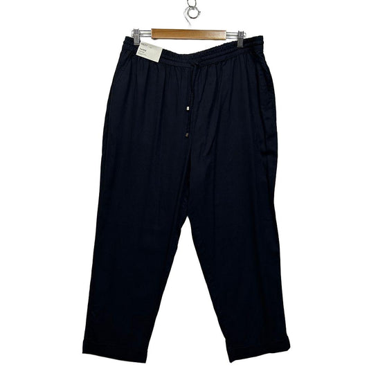 Next Navy Plus Size Linen Pants - Size 18R