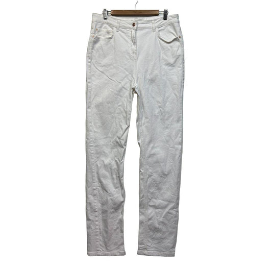 Next Slim High Rise White Jeans - Size 16