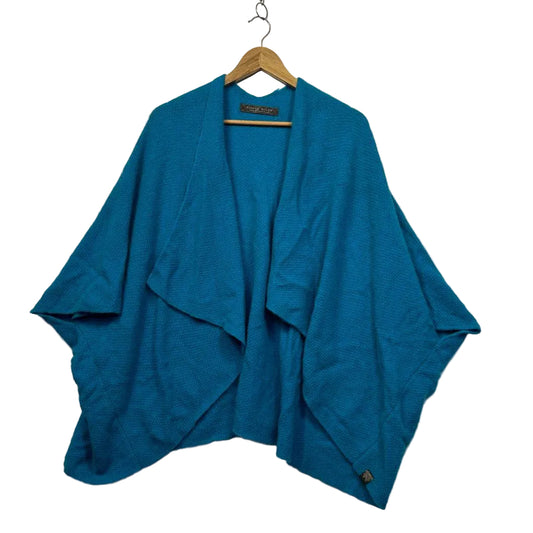 Noble Wilde Teal Knit Poncho - One Size