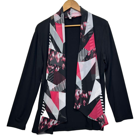 Noni B Black Open Front Top - Size L