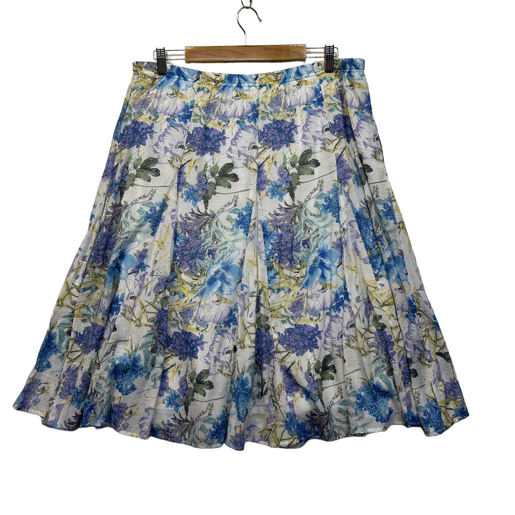 Noni B Blue Floral Skirt - Size L
