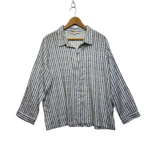 Noni B White Linen Top - Size 16