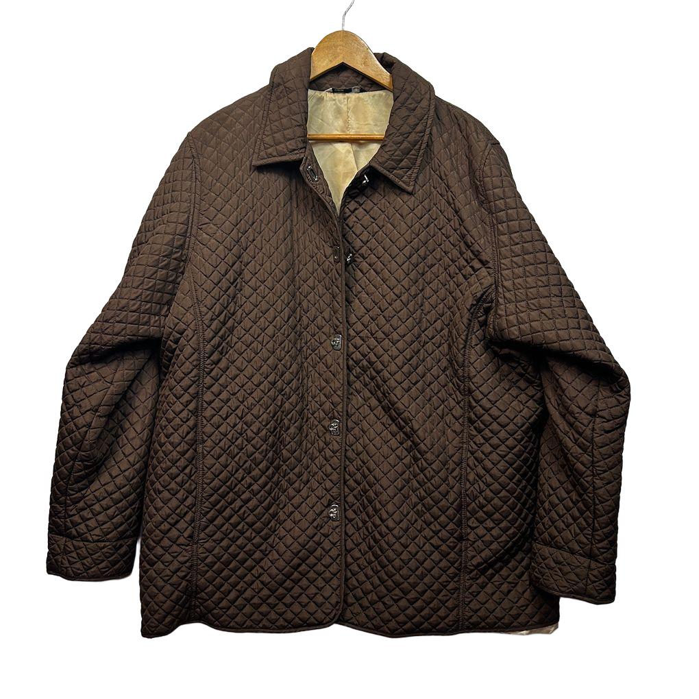 Now Brown Quilted Jacket - Size 20-22 (fault)