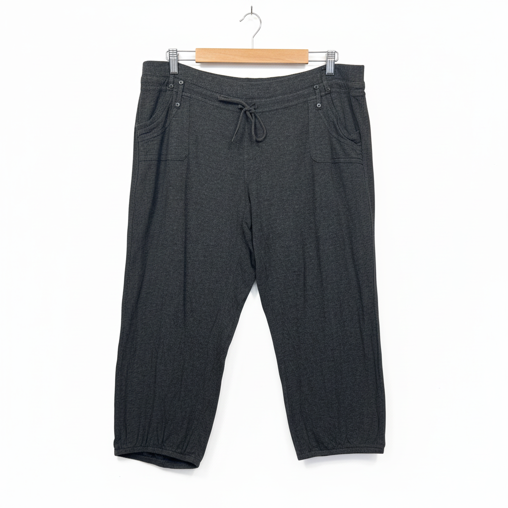 Now Charcoal Cropped Lounge Pants - Size 18
