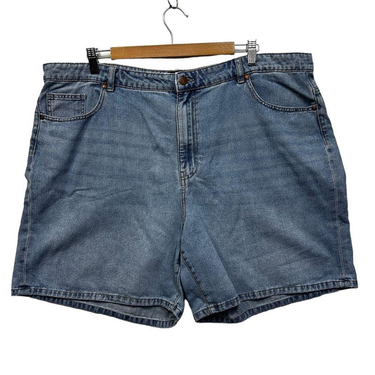 Only Carmakoma Blue Plus Size Denim Shorts - Size 20
