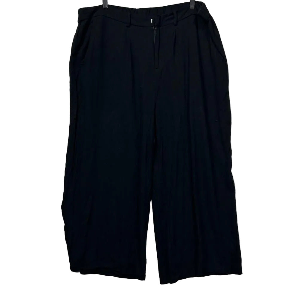 Orange Sherbet Black Linen Pants - Size 20