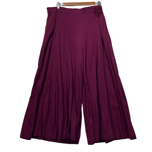 Orange Sherbet Maroon Wide Leg Palazzo Pants - Size 20