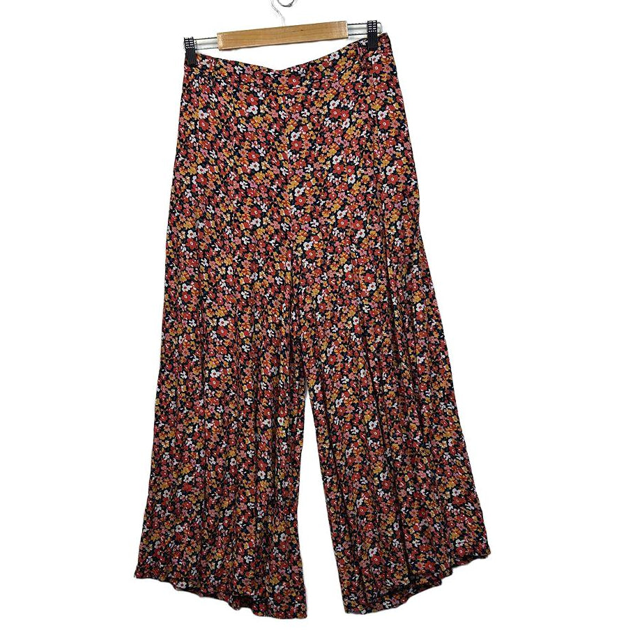 Orange Sherbe Floral Cotton Pants - Size 14