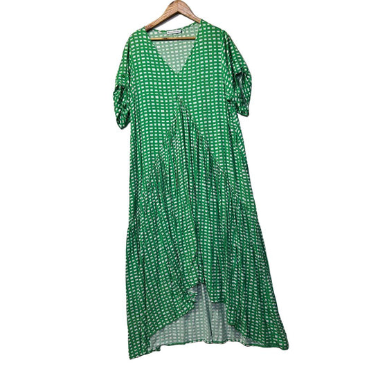 PQ Collection Green Gingham Peak Dress - Size M/L