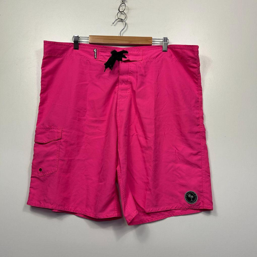 Pacifica Hot Pink Board Swim Mens Shorts - Size 112
