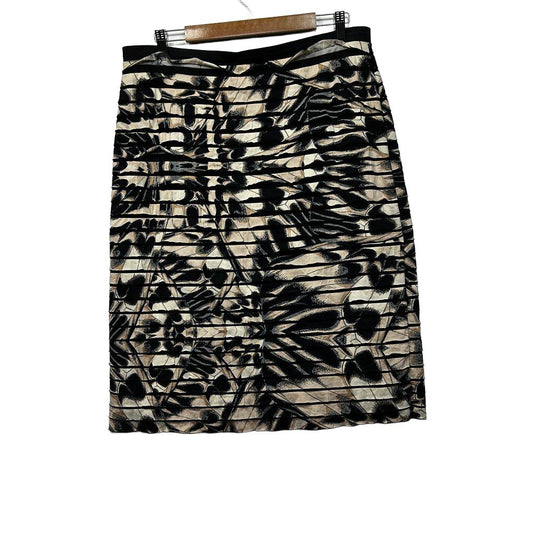 Philosophy Black Floral Pencil Skirt - Size 18