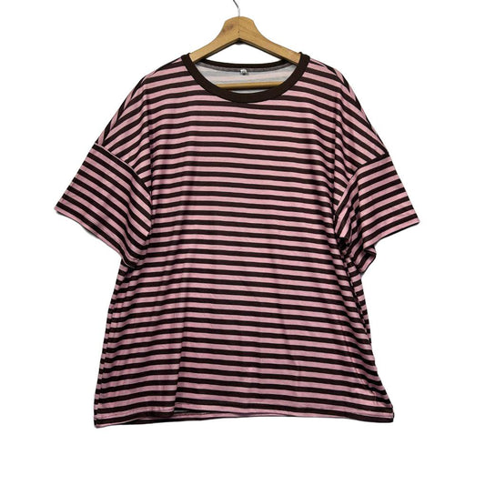 Pink Chocolate Stripe Top - Size 16/18