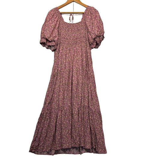 Pink Floral Maxi Dress - Size XXL