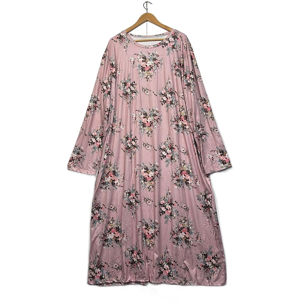 Pink Floral Nightie - Size 5XL