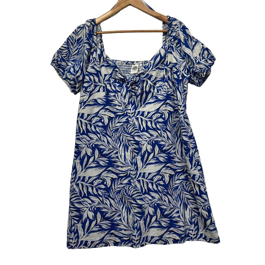 Piping Hot Blue Linen Dress - Size 20