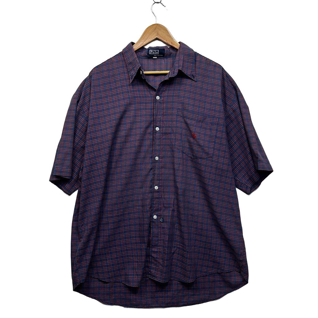 Polo Ralph Lauren Purple Plaid Cotton Mens Shirt - Size XXXL
